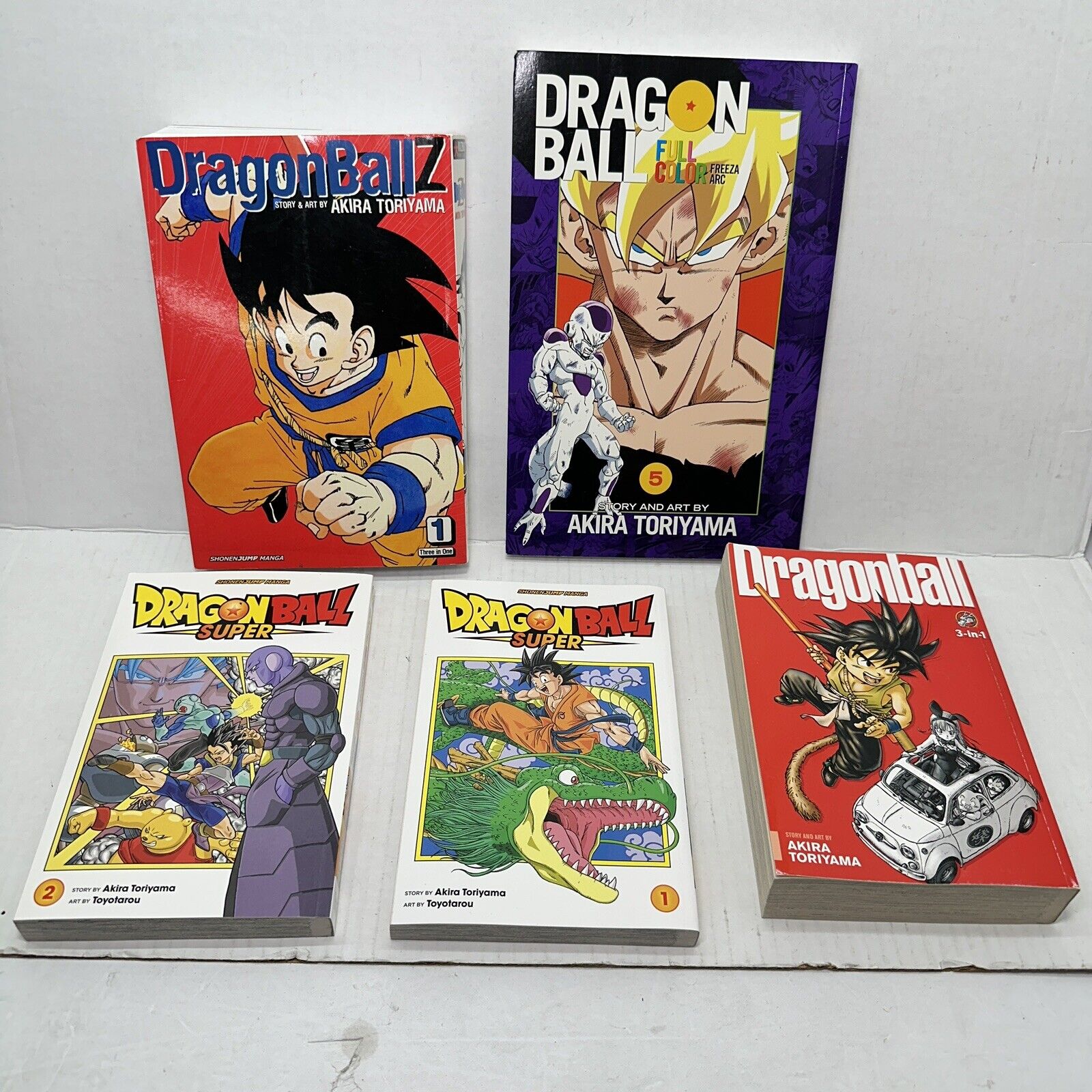 Lot Of 5 Manga Dragon Ball Super 1 & 2, Dragonball 3 In 1 , Freeza Arc Color