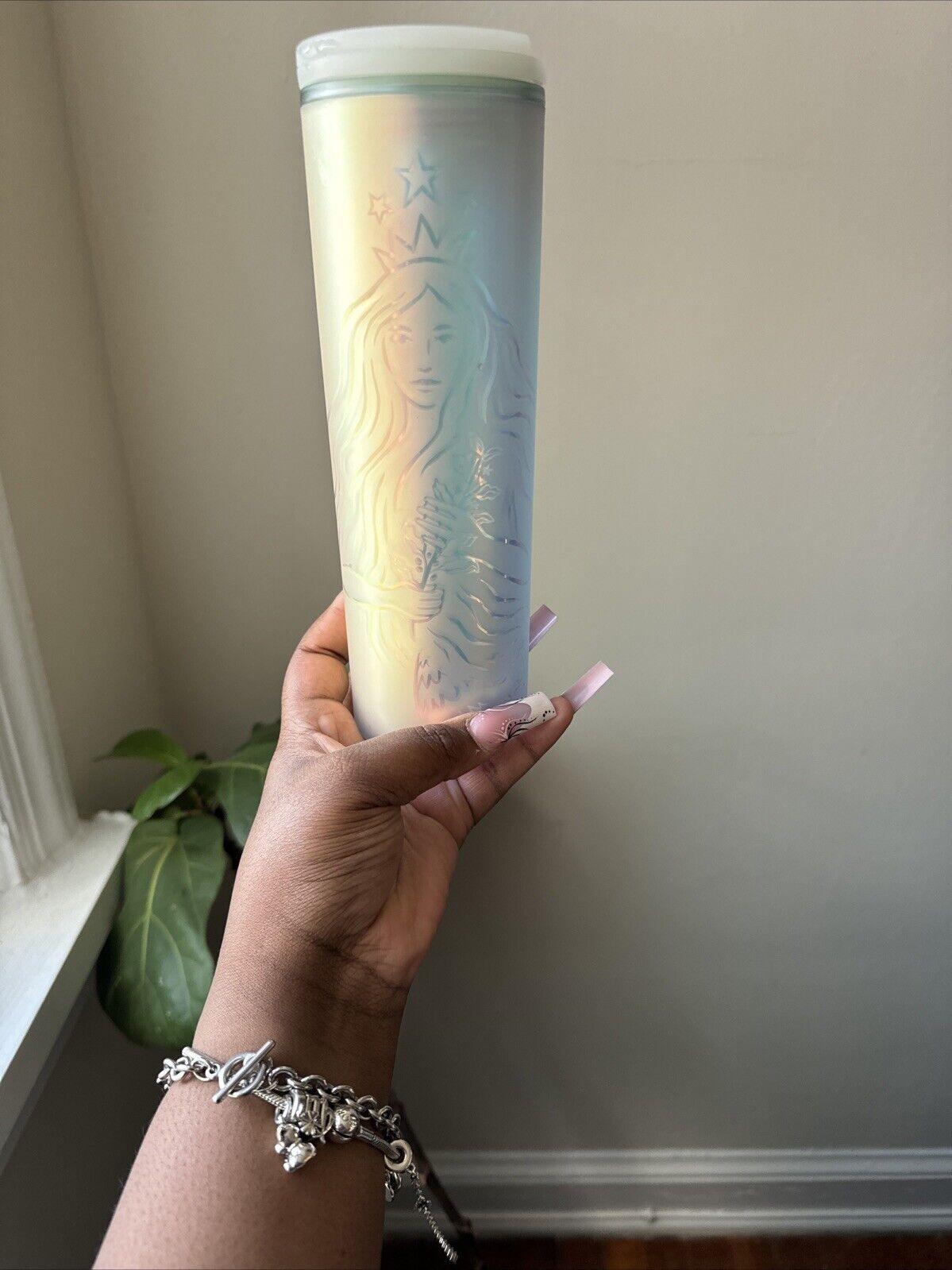 STARBUCKS SPRING 2021 HOT TUMBLER 50TH ANNIVERSARY FROSTED SIRENS TAIL 16 OZ