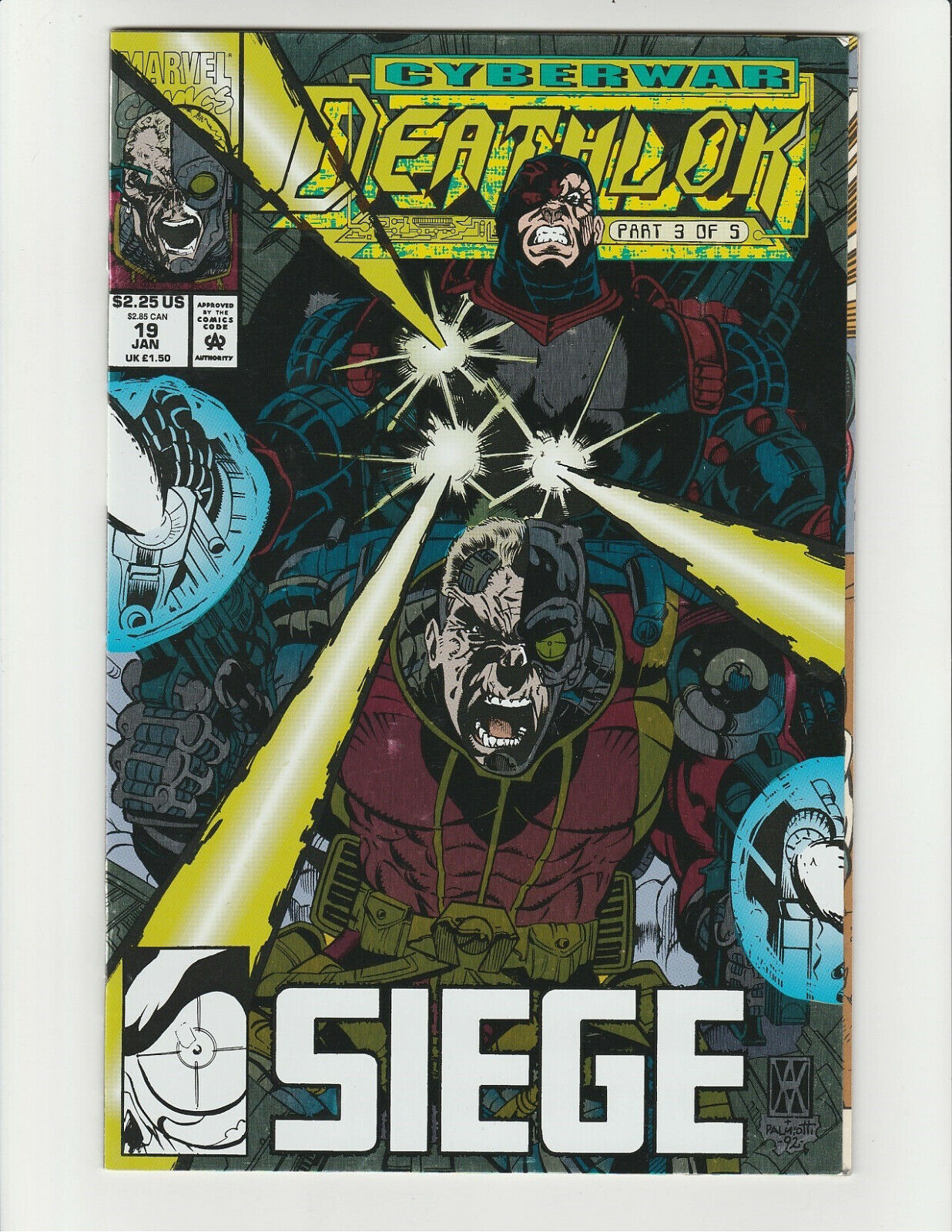 DEATHLOK #19 1993 Marvel Comics Siege CyberWar Pt. 3 of 5 (8.5) Very Fine+