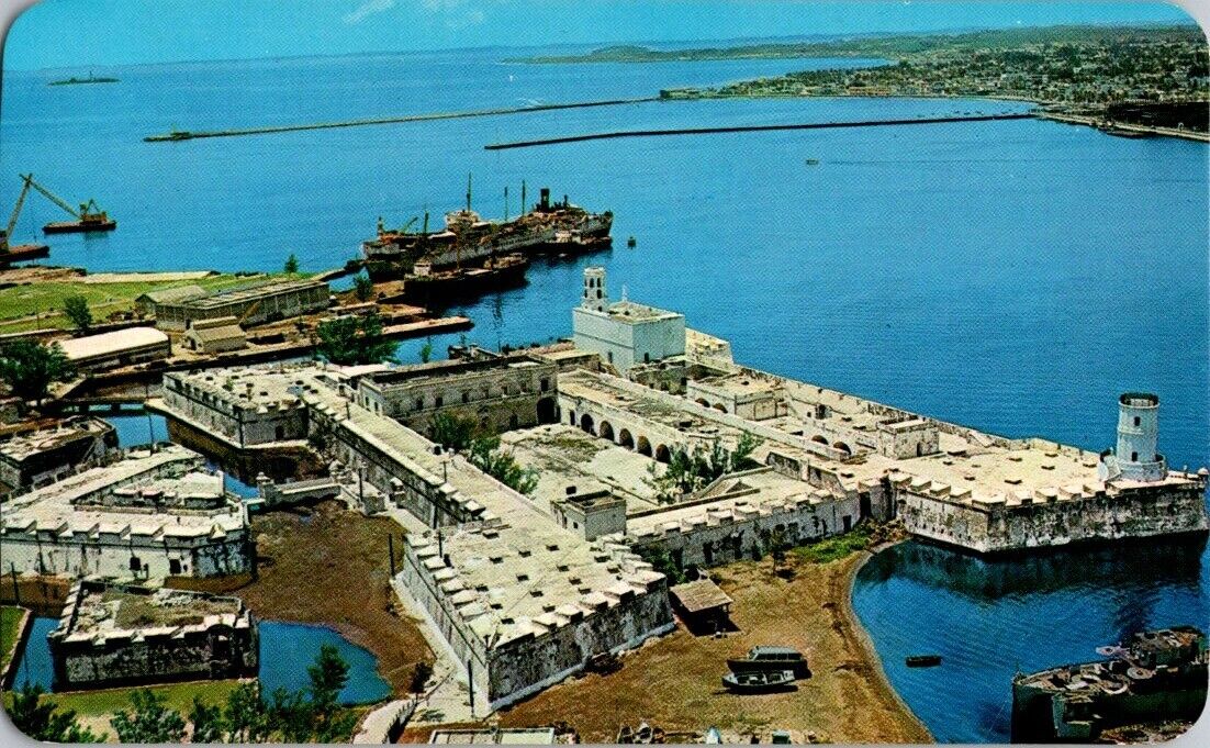 Aerial View of the San Juan De Ulua Fortress Veracruz, Mexico Vintage Postcard