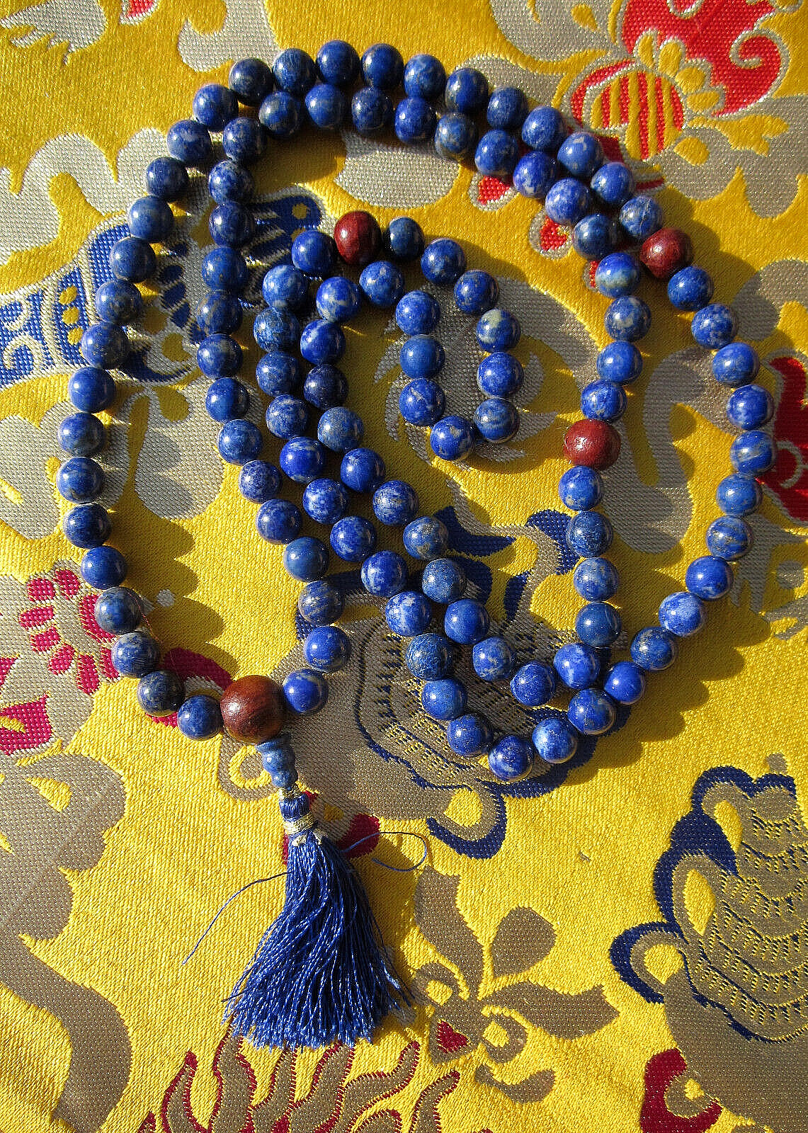 Custom Design USA Top Quality 8mm Lapis Lazuli Tibet Buddhist Prayer Beads Mala