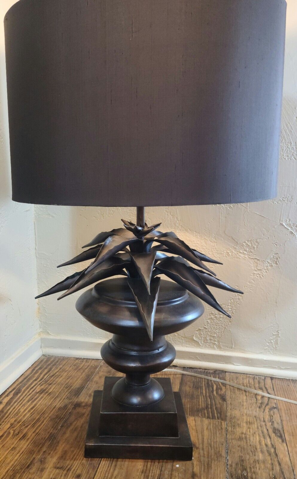 Vintage ARTERIORS Home Agave Large Patina Iron Lamp ART-42165-662 With Shade