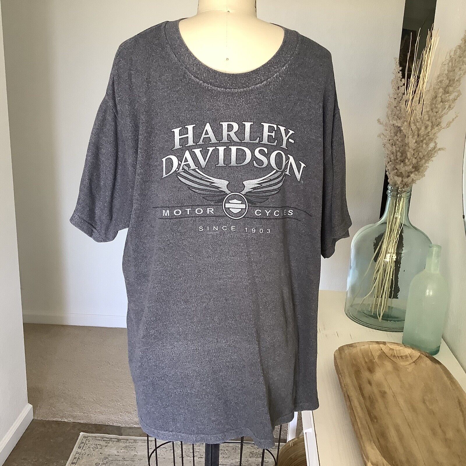 Harley Davidson Shirt Mens XL Authentic Black Label Twin Falls Idaho 