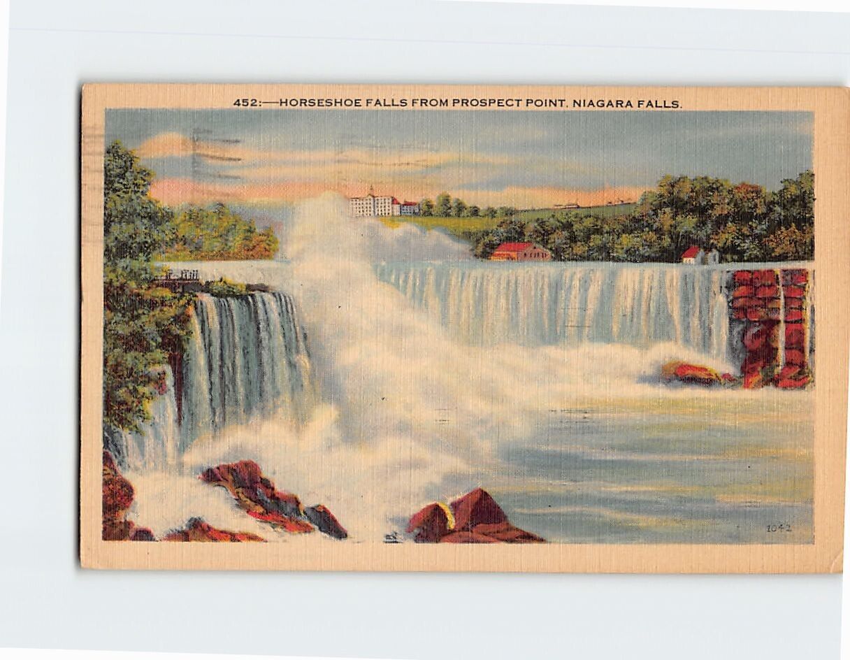 Postcard Horseshoe Falls from Prospect Point Niagara Falls Ontario Canada