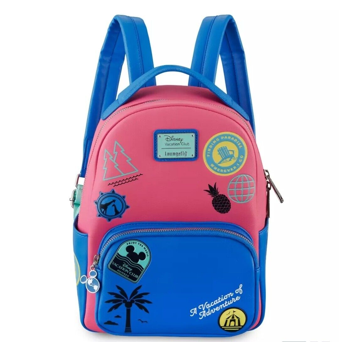 Disney Vacation Club DVC Member Loungefly Neon Backpack Let The Good Times Nwt