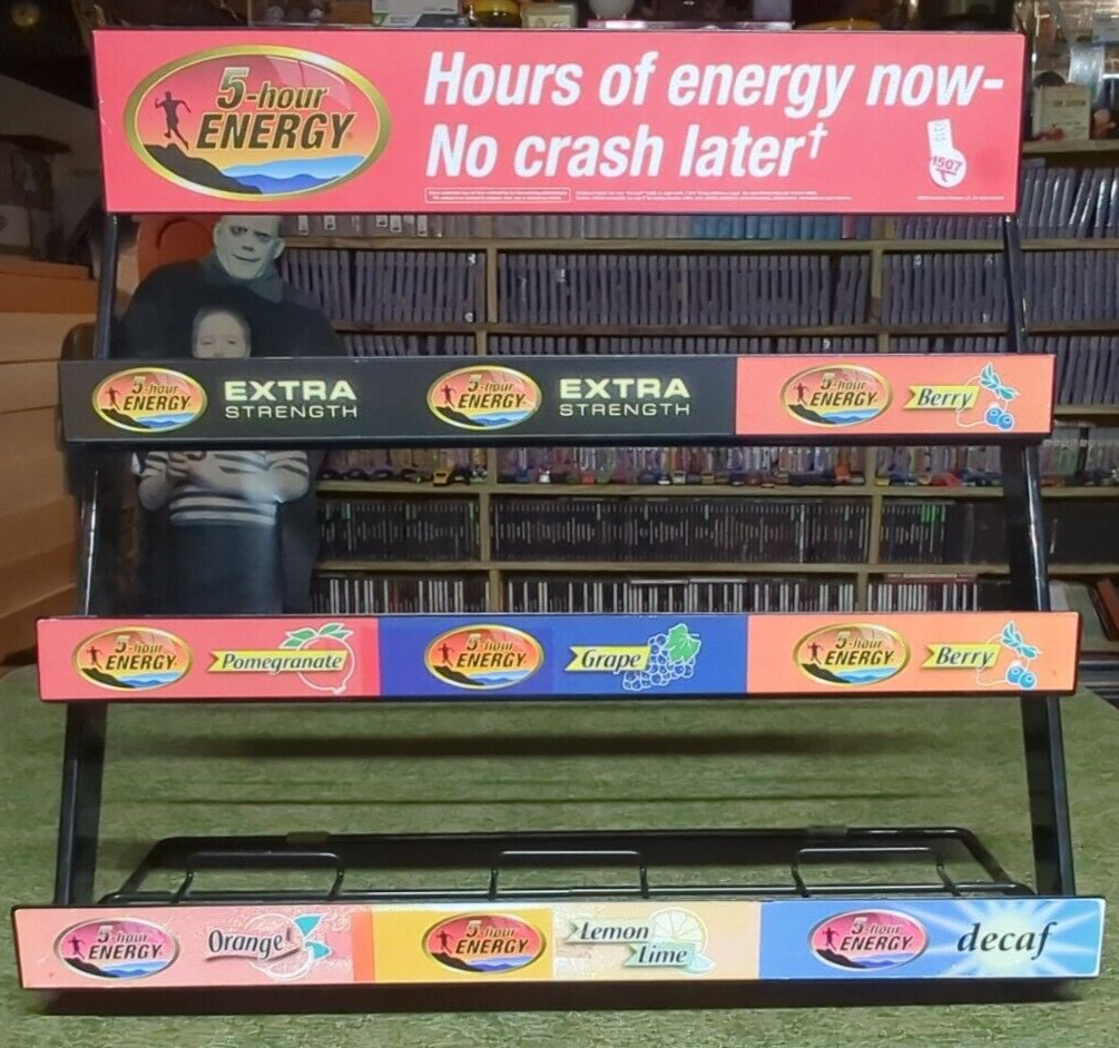 5 Hour Energy 3-Tier Drink Store Display Metal Rack Dispenser Holder