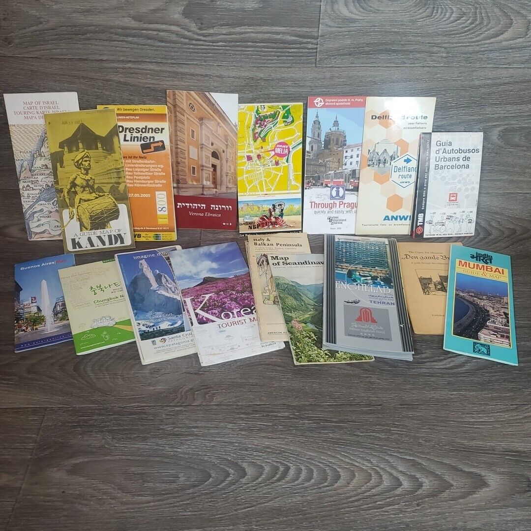 Vintage Travel Maps and Brochures 1980 - Modern International - Lot Of 17 WOW
