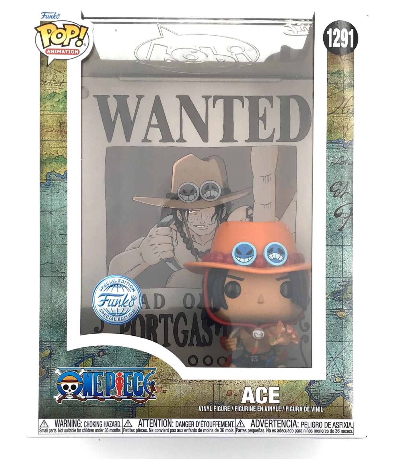 Funko Pop One Piece Portgas D. Ace with Wanted Poster #1291 Special Edition