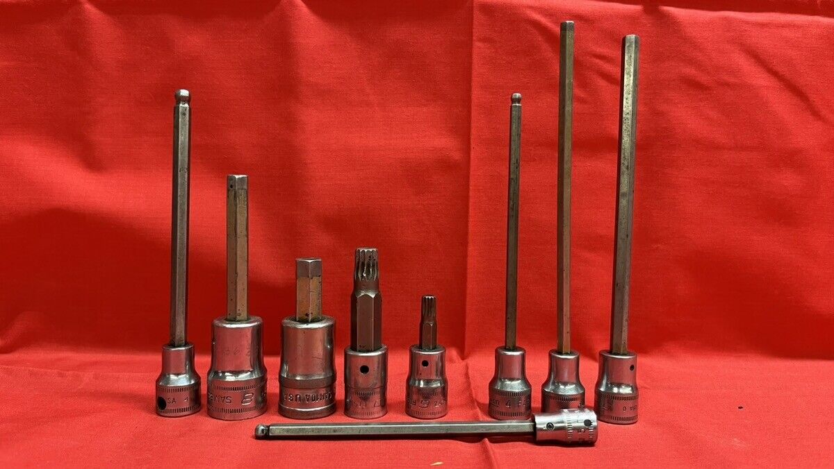 Snap-On 9pc Mixed Socket Driver Set - Torx Hex Made in USA (SS2109140)