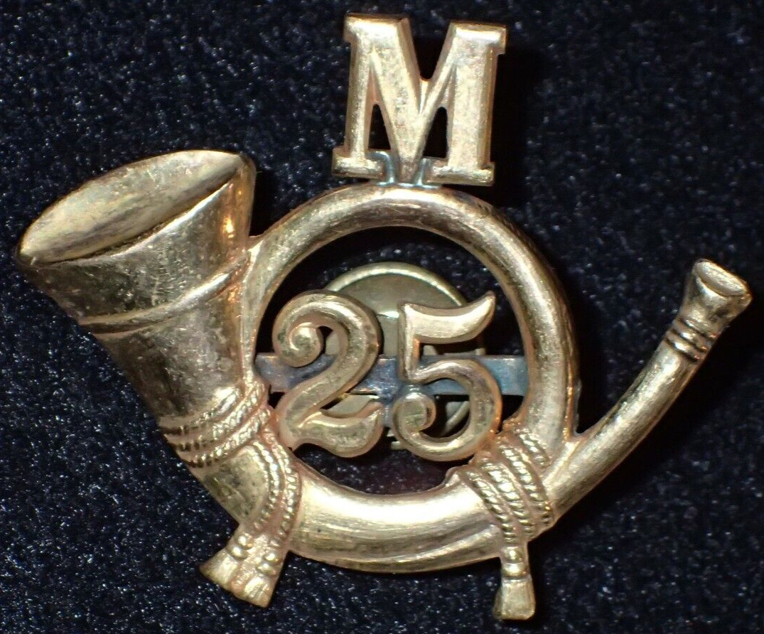 Span & Phil Am Wars U.S. Army 25th Infantry Regiment Field Musician Cap Badge