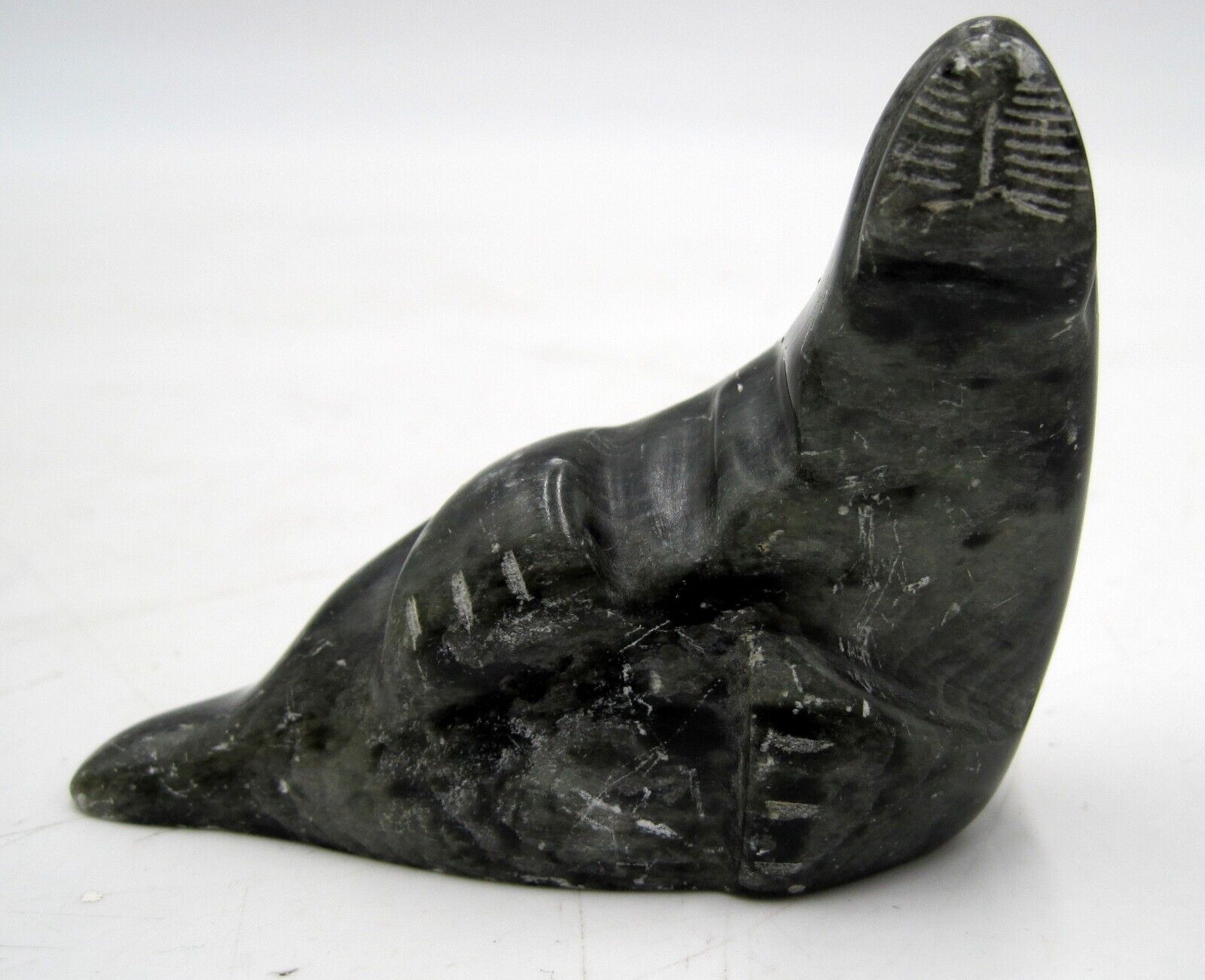 Soapstone Carving Signed Ross Parkinson Seal Carving Carved Stone
