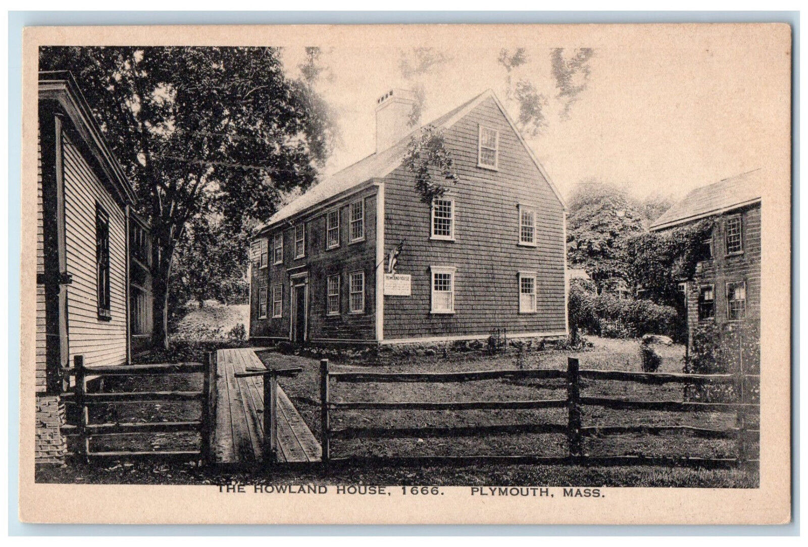 c1950's The Howland House Plymouth Massachusetts MA AS Burbank Postcard