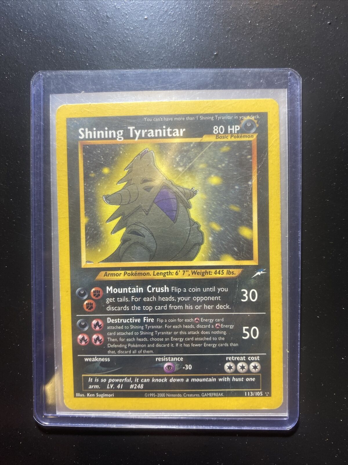 Shining Tyranitar - 113/105 - Pokemon Neo Destiny Unlimited Holo Rare Card