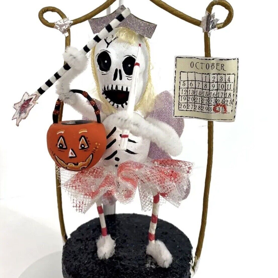 Department 56 Halloween Glitterville Almost Halloween Skeleton Fairy Ornament
