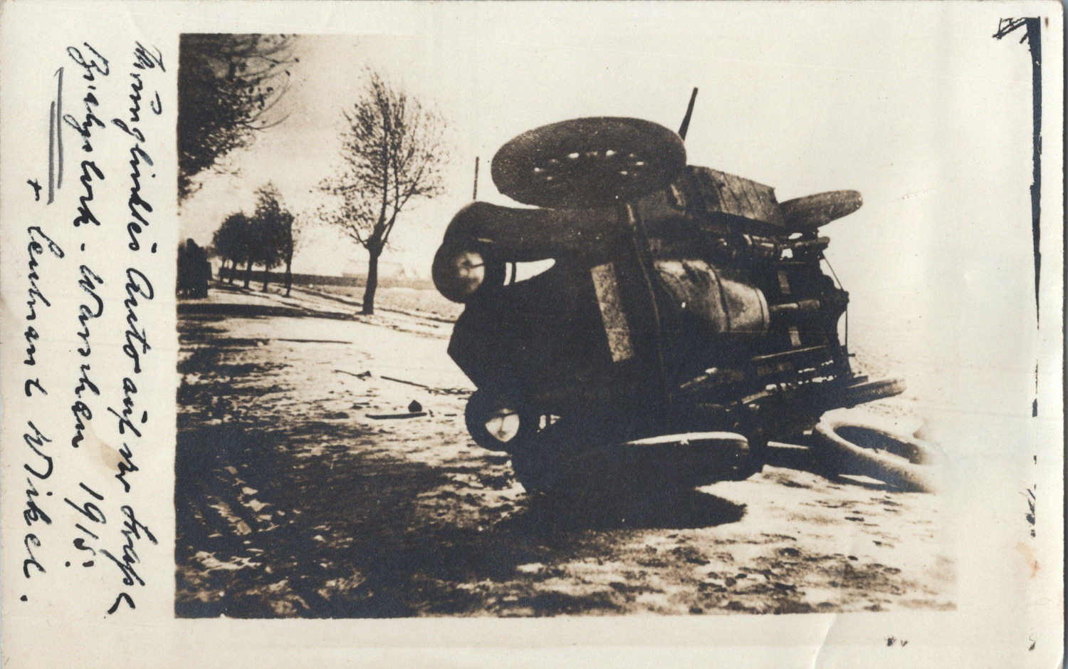 Car Accident, Vintage Print, 1915 Vintage Print Vintage Vintage Print