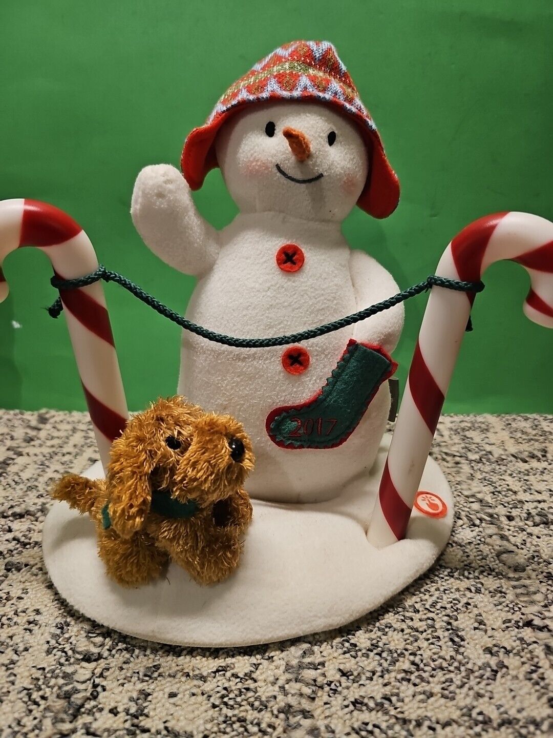 Hallmark 2017 Jingle Pals Stockings Hung with Care Animated Snowman See Video 