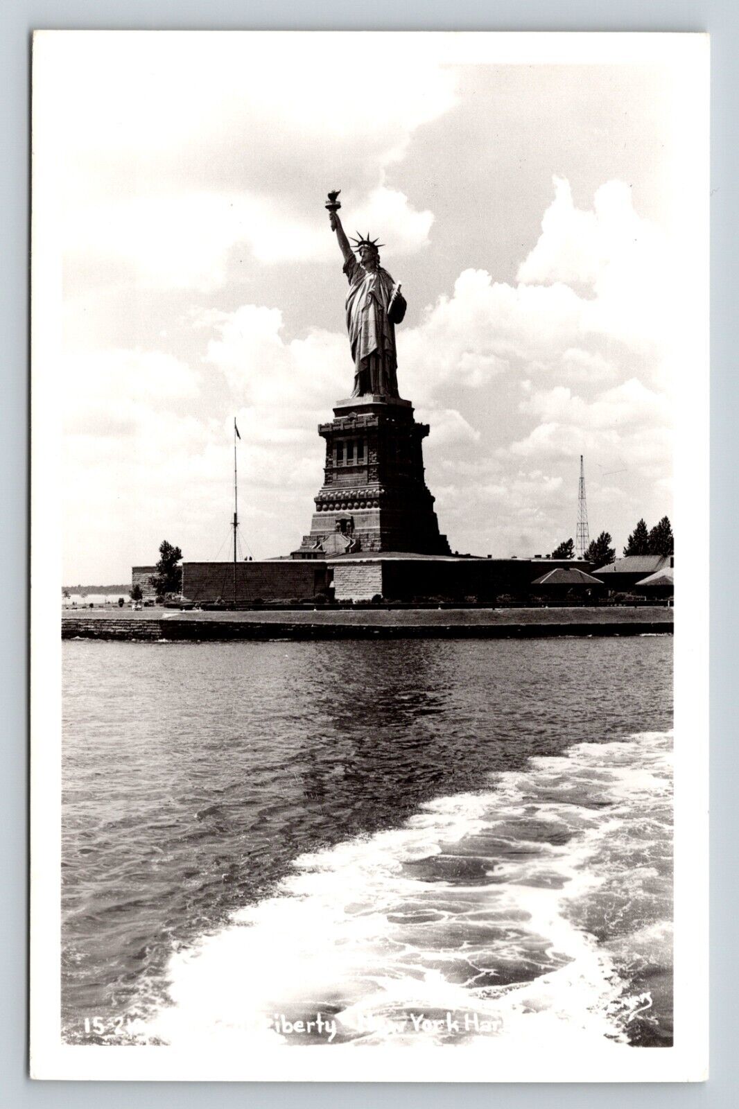 RPPC Statue of Liberty New York City Harbor VTG Postcard 1498