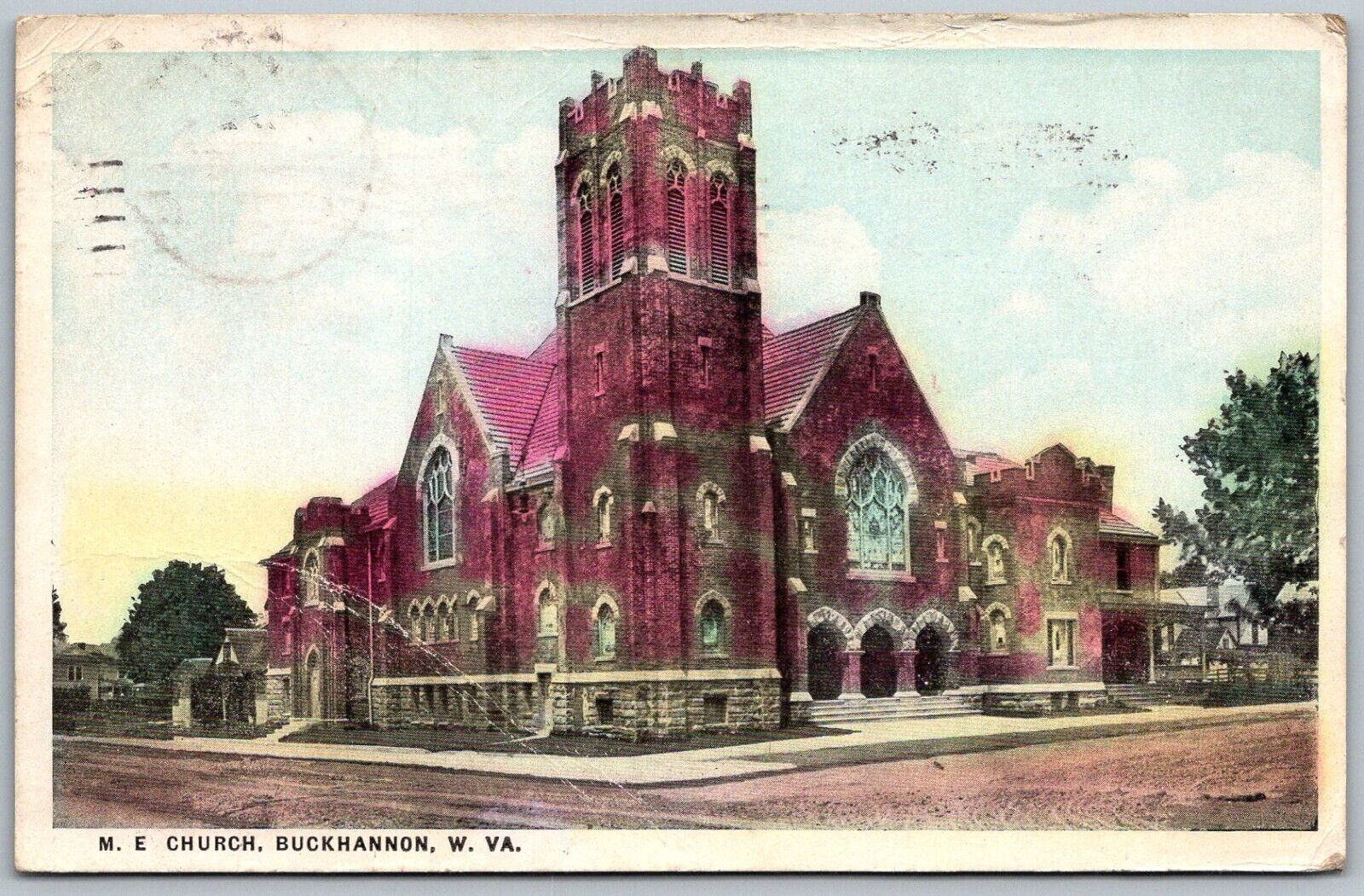 Buckhannon West Virginia 1921 Postcard M.E.Church