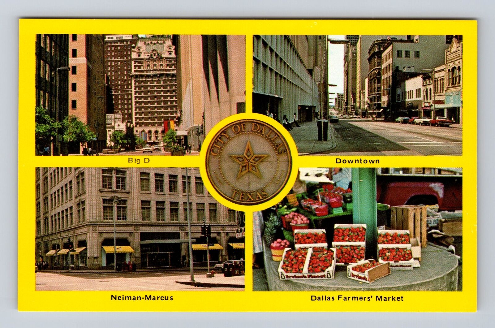 Dallas TX-Texas, General Greeting, Points of Interest, Antique Vintage Postcard