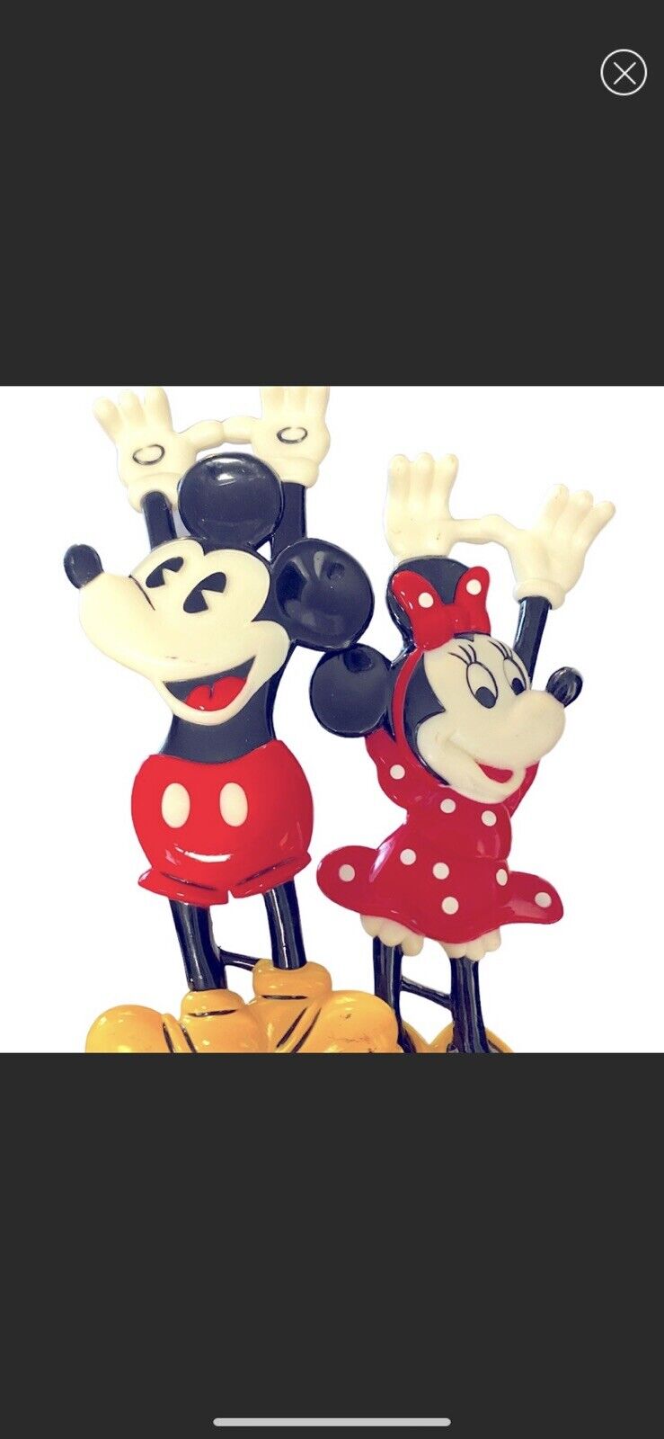vintage 1970’s Mickey and Minnie Mouse scratches souvenir