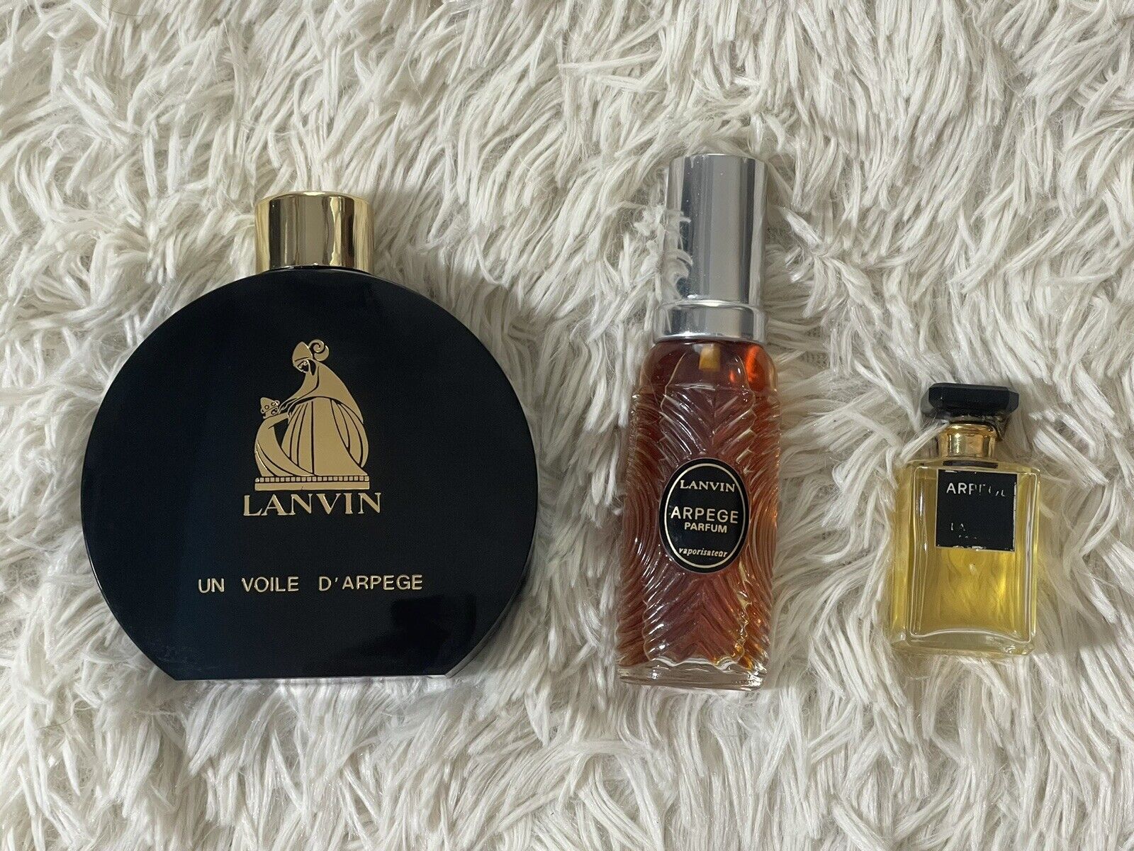 Vintage Arpege Lanvin mixed lot of 3 Parfum Perfumed Body FRANCE