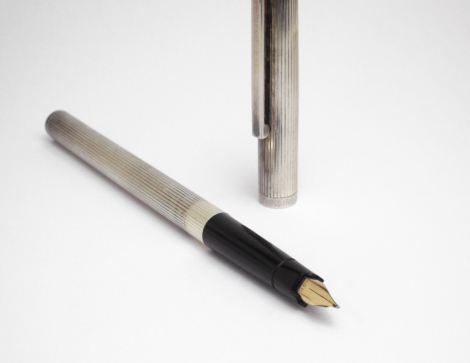 Flaminaire Pen Vintage Silver Fountain Pen - 14K Nib