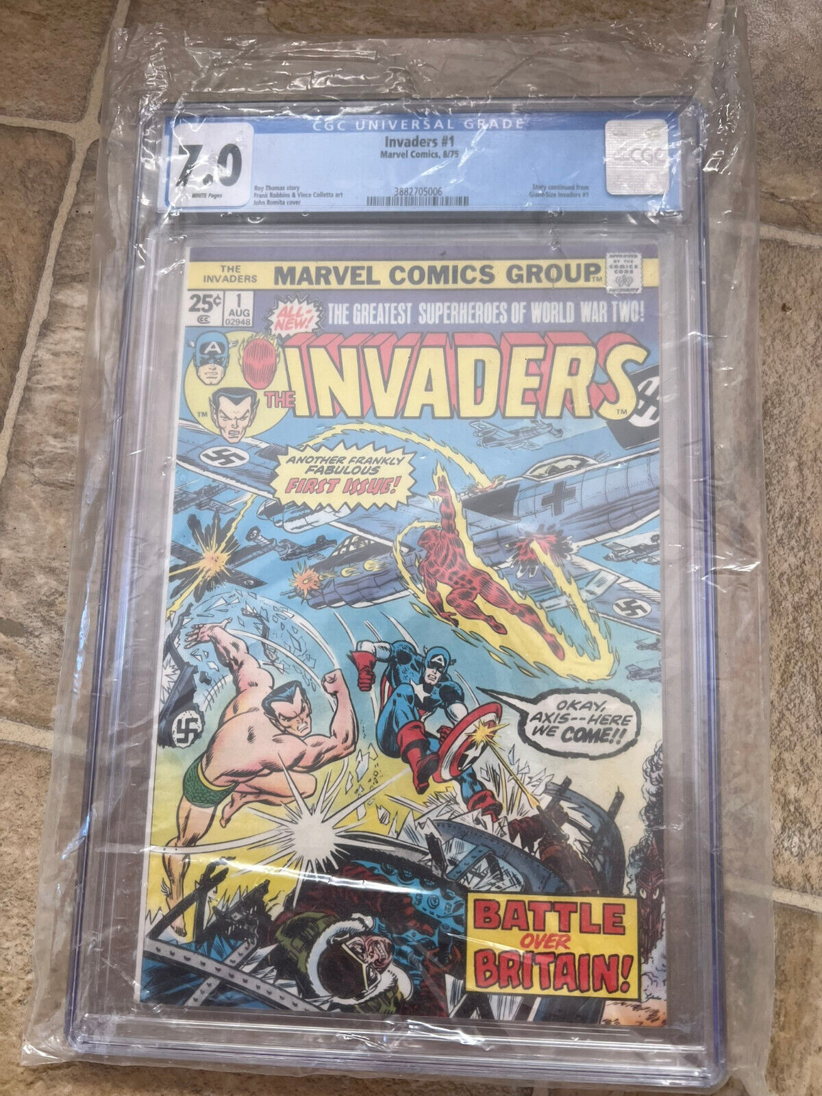 Invaders #1 CGC 7.0 Marvel