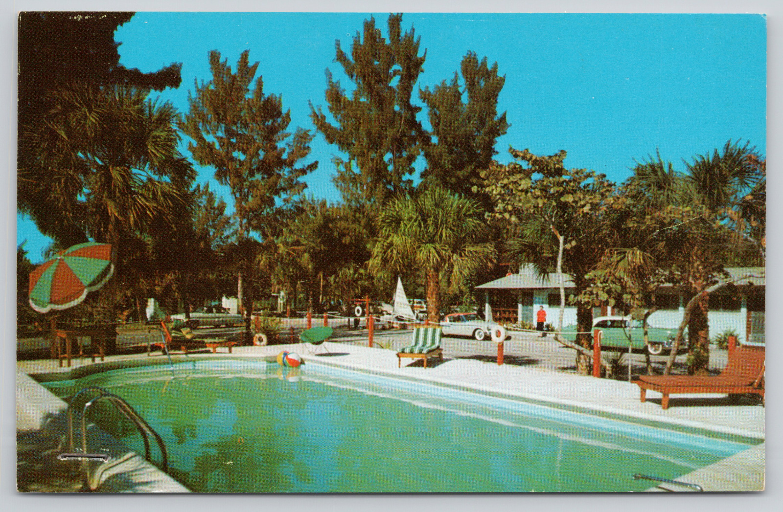 Postcard Florida, Captiva, Sanibel, Mitchell's Castaways Motel c1960s A204