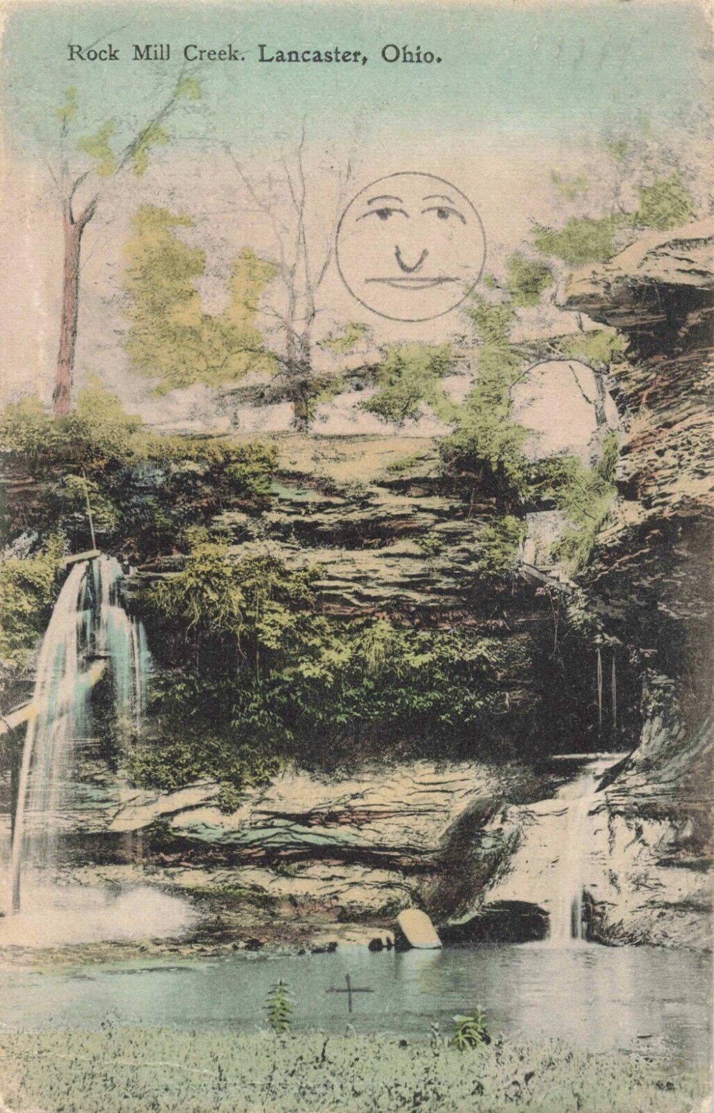 Rock Mill Creek Lancaster Ohio OH 1908 Postcard