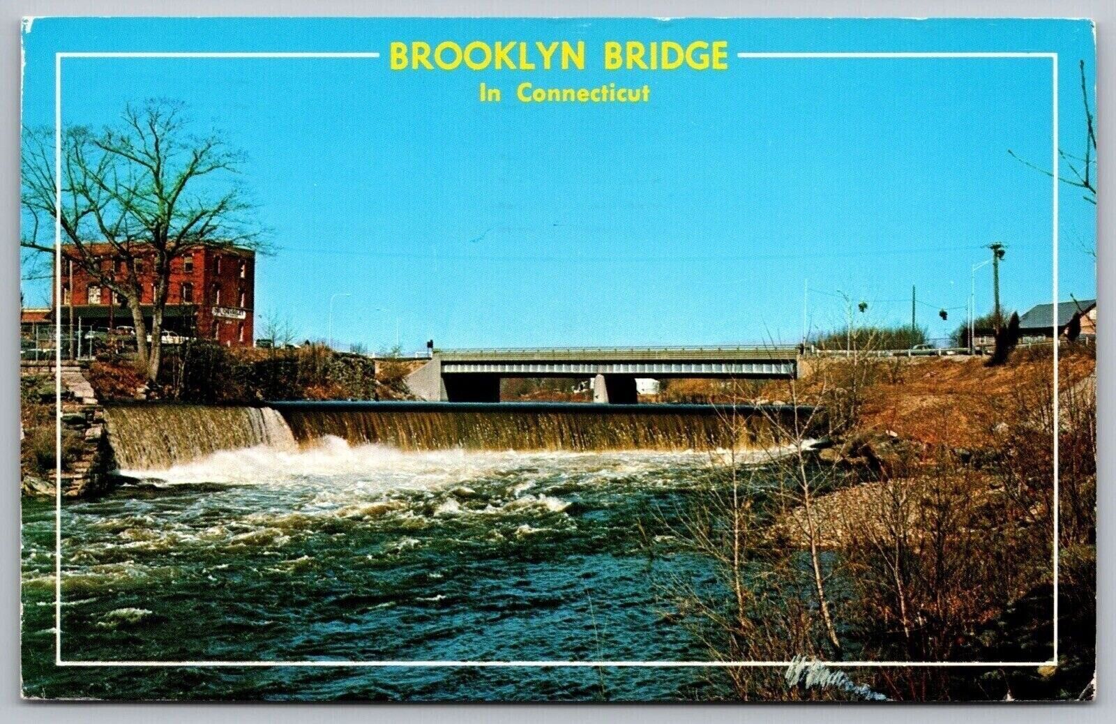 Brooklyn Bridge Quinebaug River Danielson Connecticut Cancel 1994 VNG Postcard