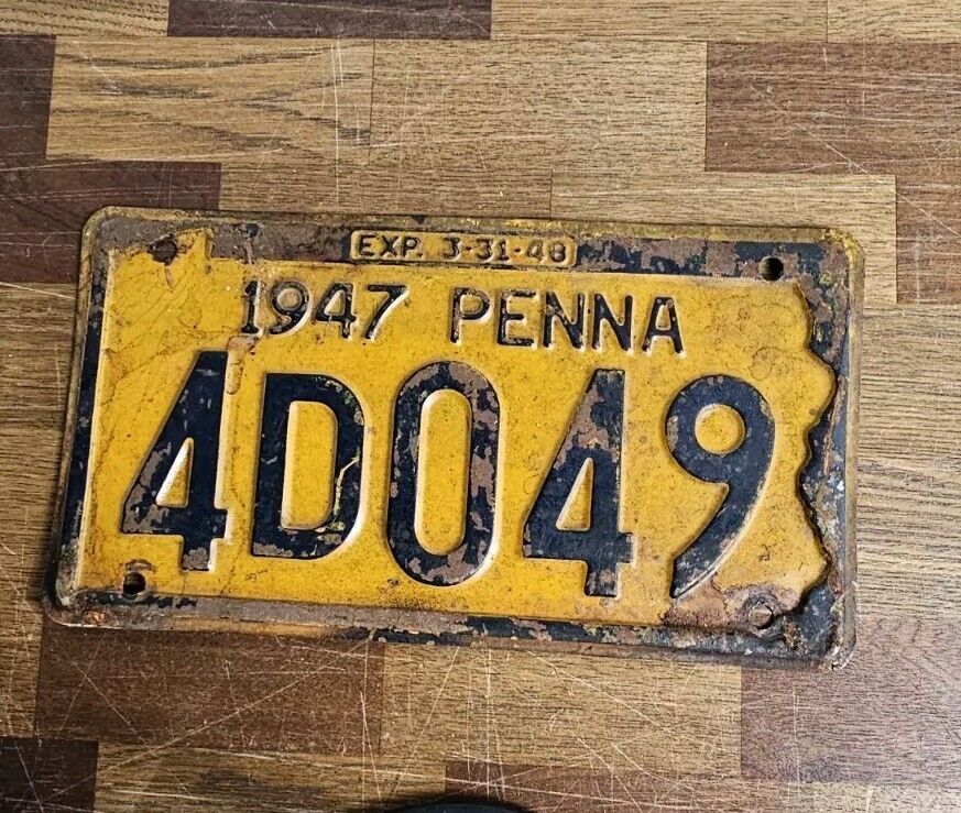 1947 Pennsylvania License Plate ML288 Penna PA Chevy Ford Chevrolet