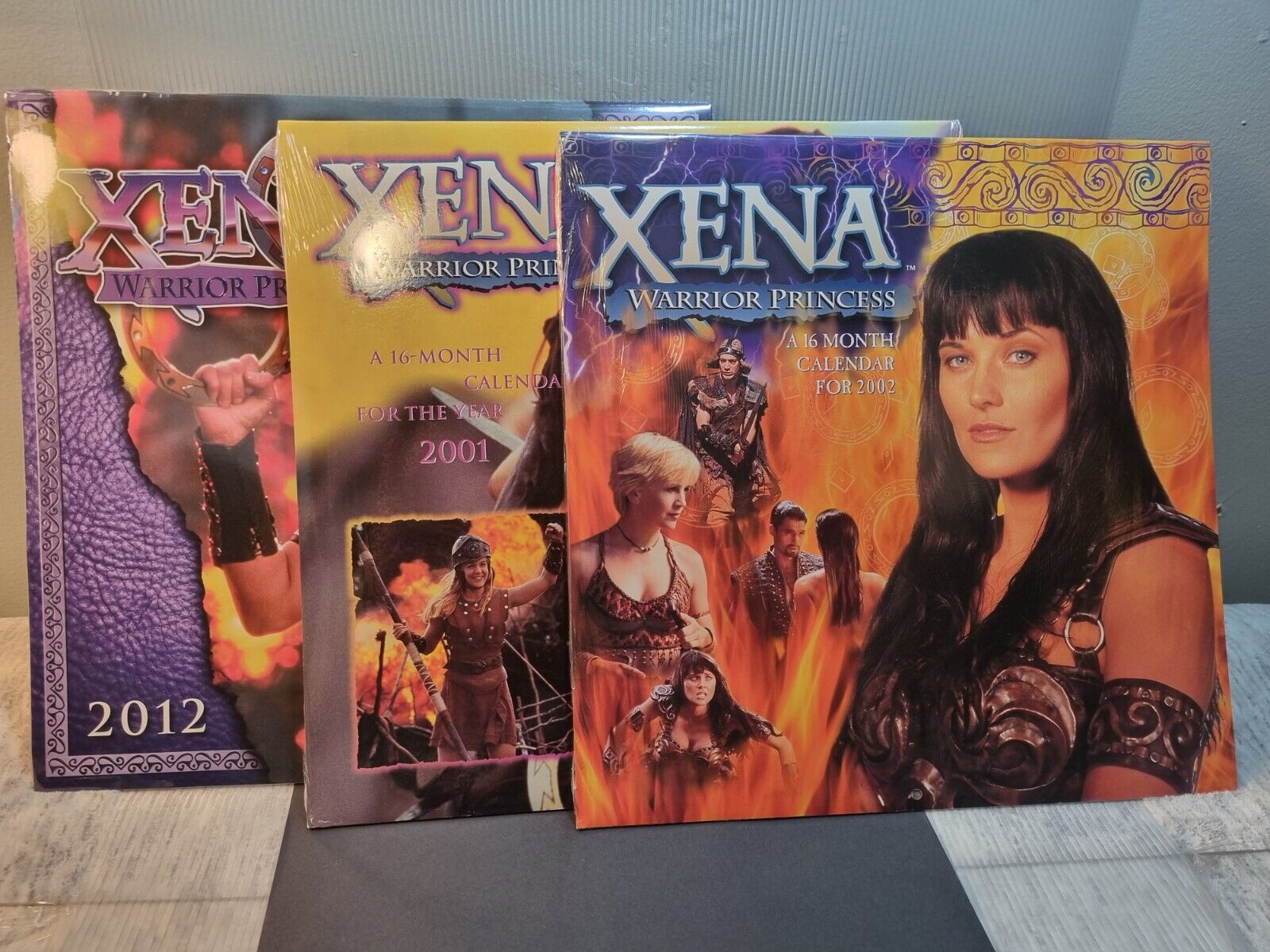 Xena Princess Warrior. Calendars 2001, 2002, 2012. New, sealed. Vintage.