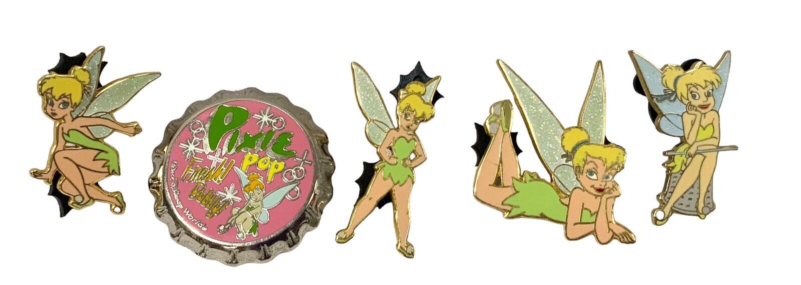 Disney Parks Trading Pins Lot Of 5 Pins Featuring TinkerBell Collectible Fun #A