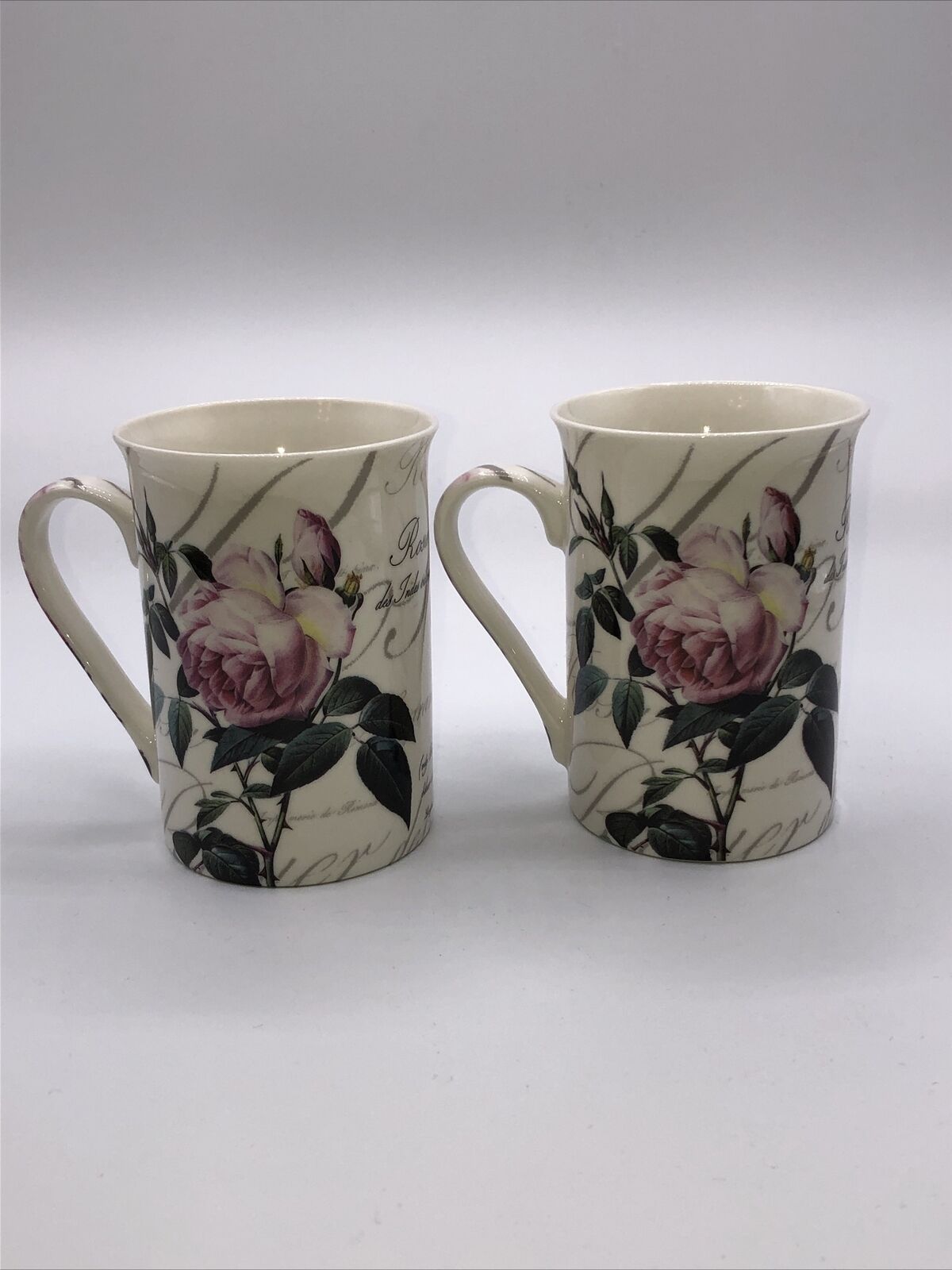 2 Creative Tops Northhamptonshire England Redoute Rose Coffee/Tea 9oz. Mugs