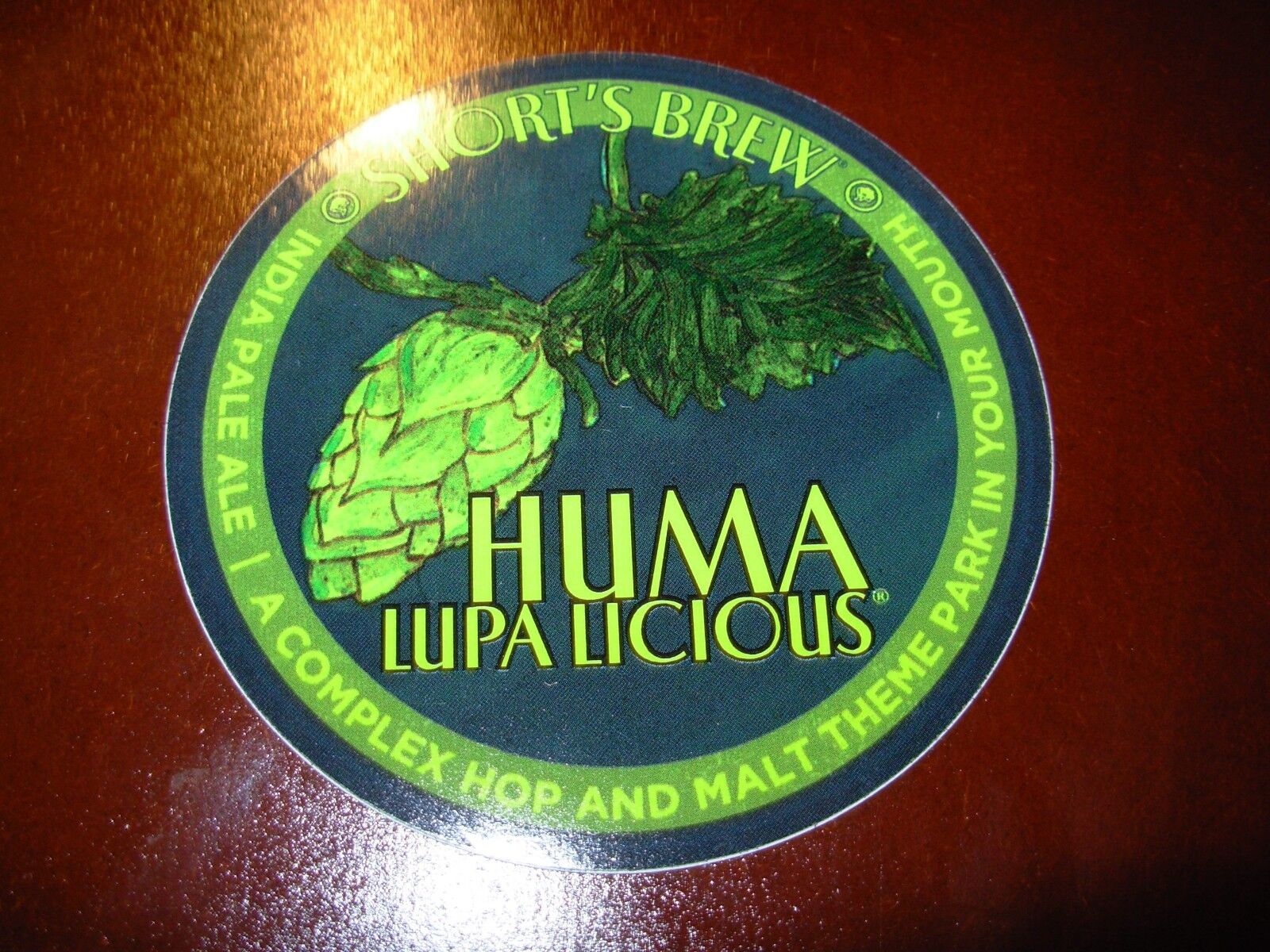 SHORTS BREWING COMPANY Huma Lupa Licious MI STICKER decal craft beer brewery