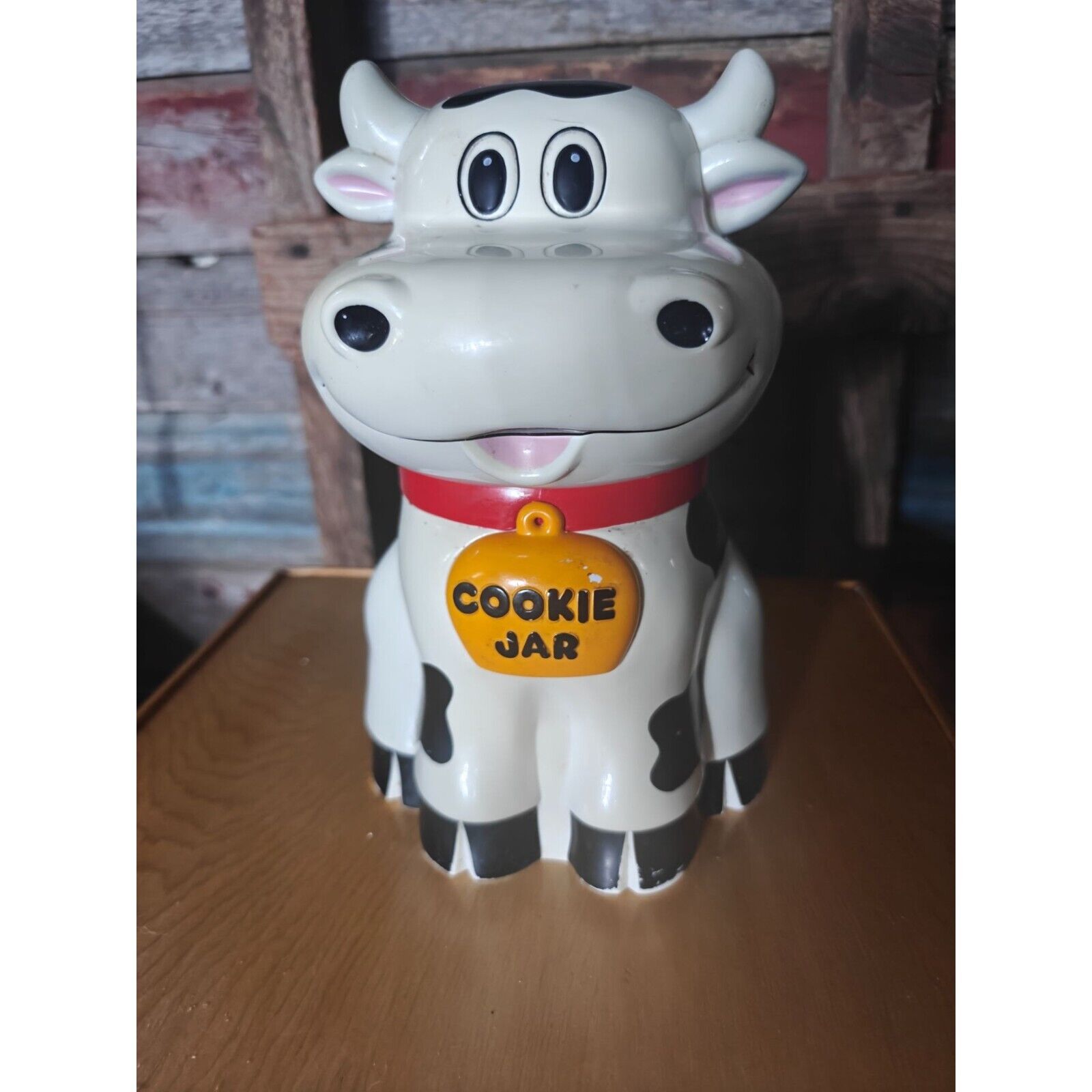 Mooing Cow Cookie Jar  Fun-Damental 10 Inch 1992 Works Great