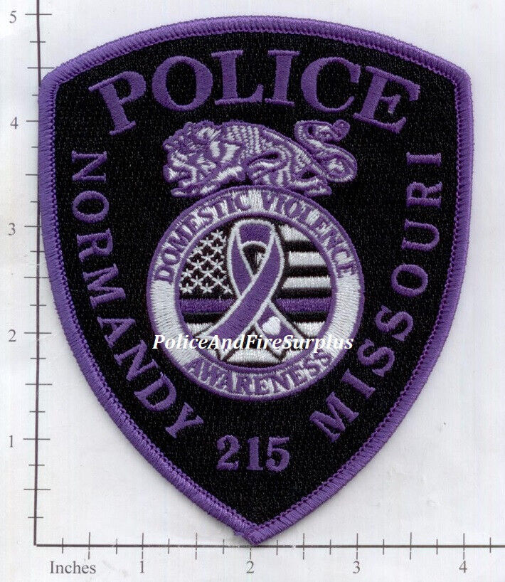 Missouri - Normandy MO Police Dept Patch - Domestic Violence Awareness Purple