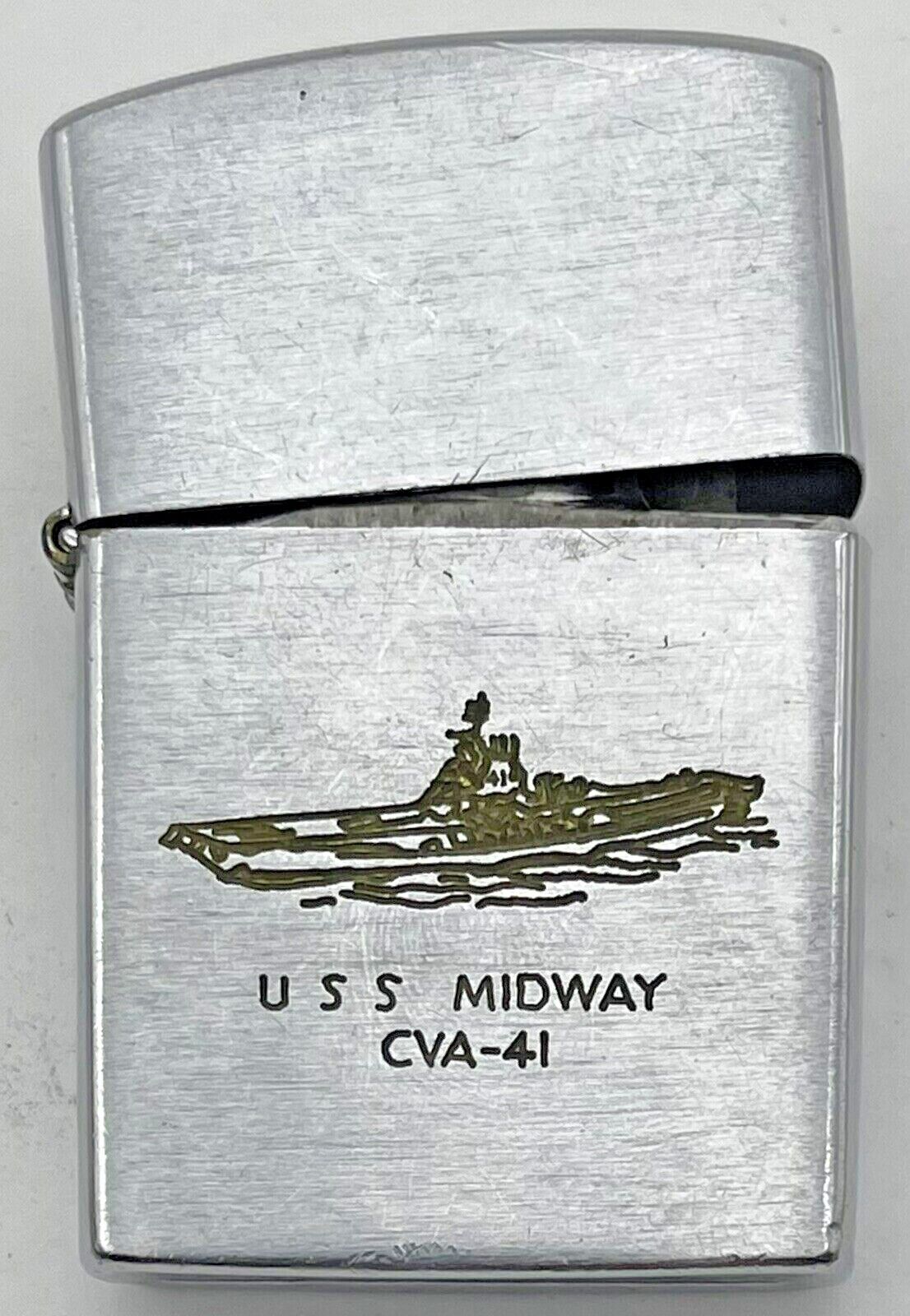 USS Midway CVA41 Vintage Konwal Super Lighter Japan Aircraft Carrier US Navy