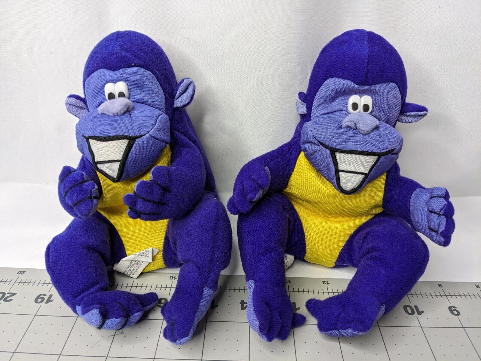 ZYRTEC Purple Plush Gorilla Drug Rep Pharma Lot of 2 Stuffed Animal Toy