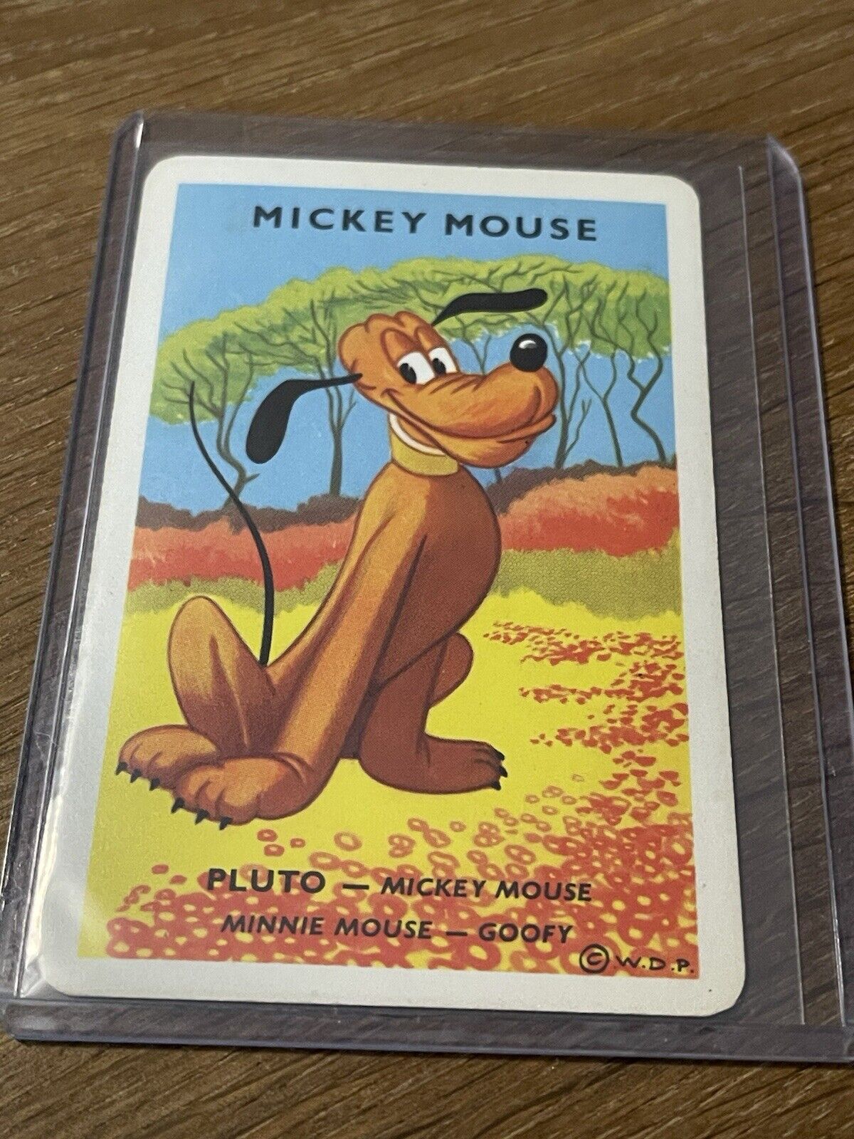Vintage Rare French Disney 🎥 Card Game Pluto Playing Card VERY RARE