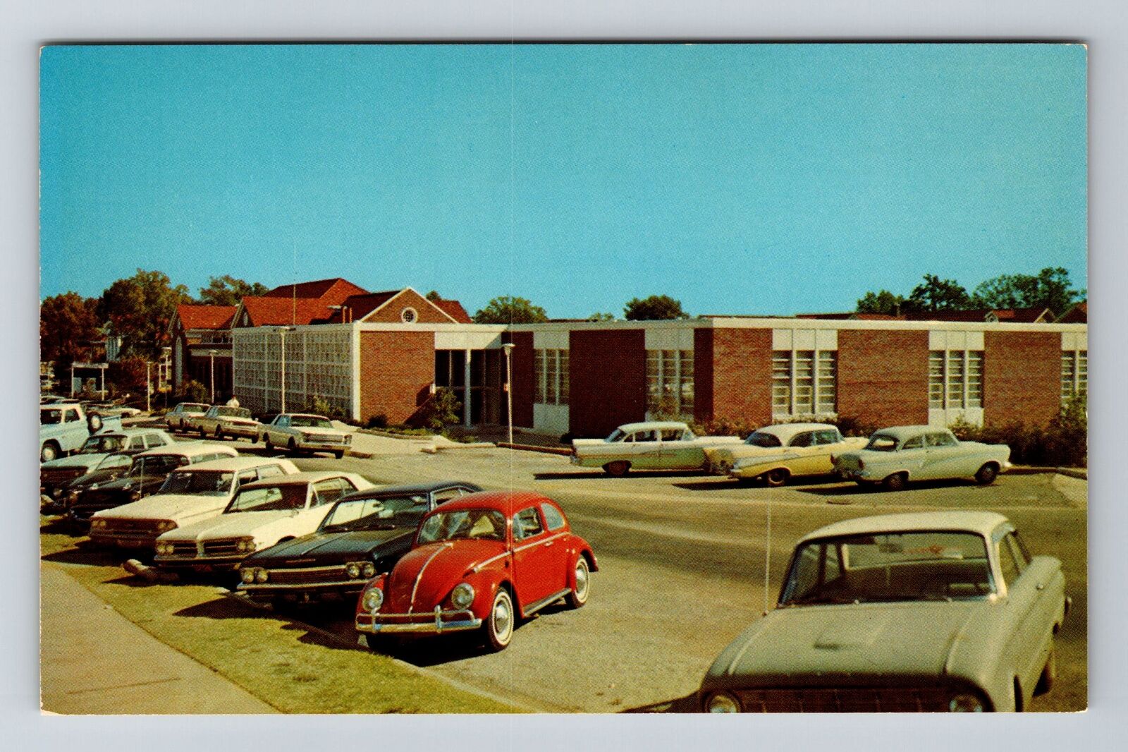 Jackson MS-Mississippi Ole Miss Dining 60's Classic Cars Vintage Postcard