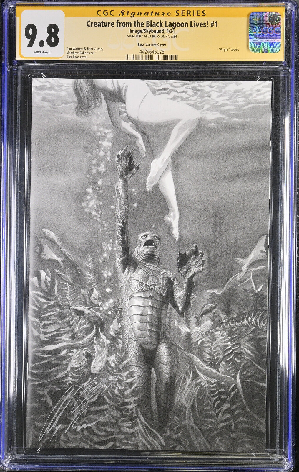CREATURE FROM THE BLACK LAGOON LIVES #1 CGC 9.8 SIGNATURE SERIES  ALEX ROSS