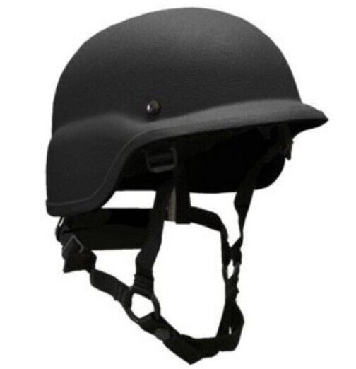 United Shield PST SC650 Ballistic IIIa Police Riot Helmet XL w/ Harness Black