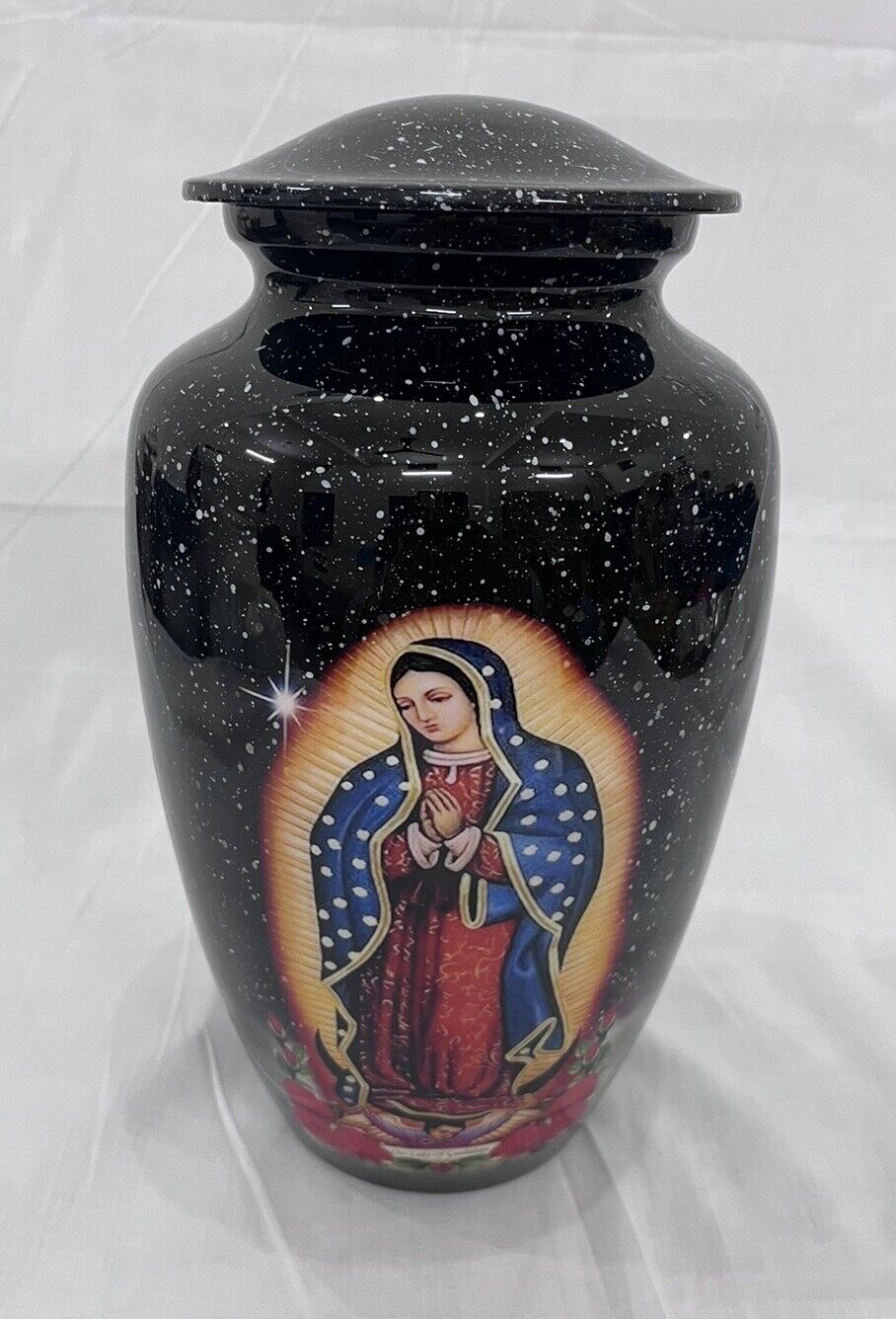 Cremation Urn for Ashes Spiritual Handcrafted Memorial Large Urn with Velvet Bag