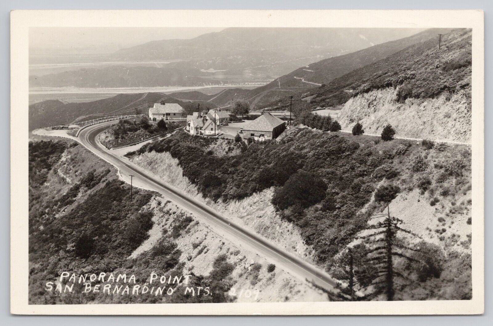 San Bernardino Mountains California, Panorama Point VTG RPPC Real Photo Postcard
