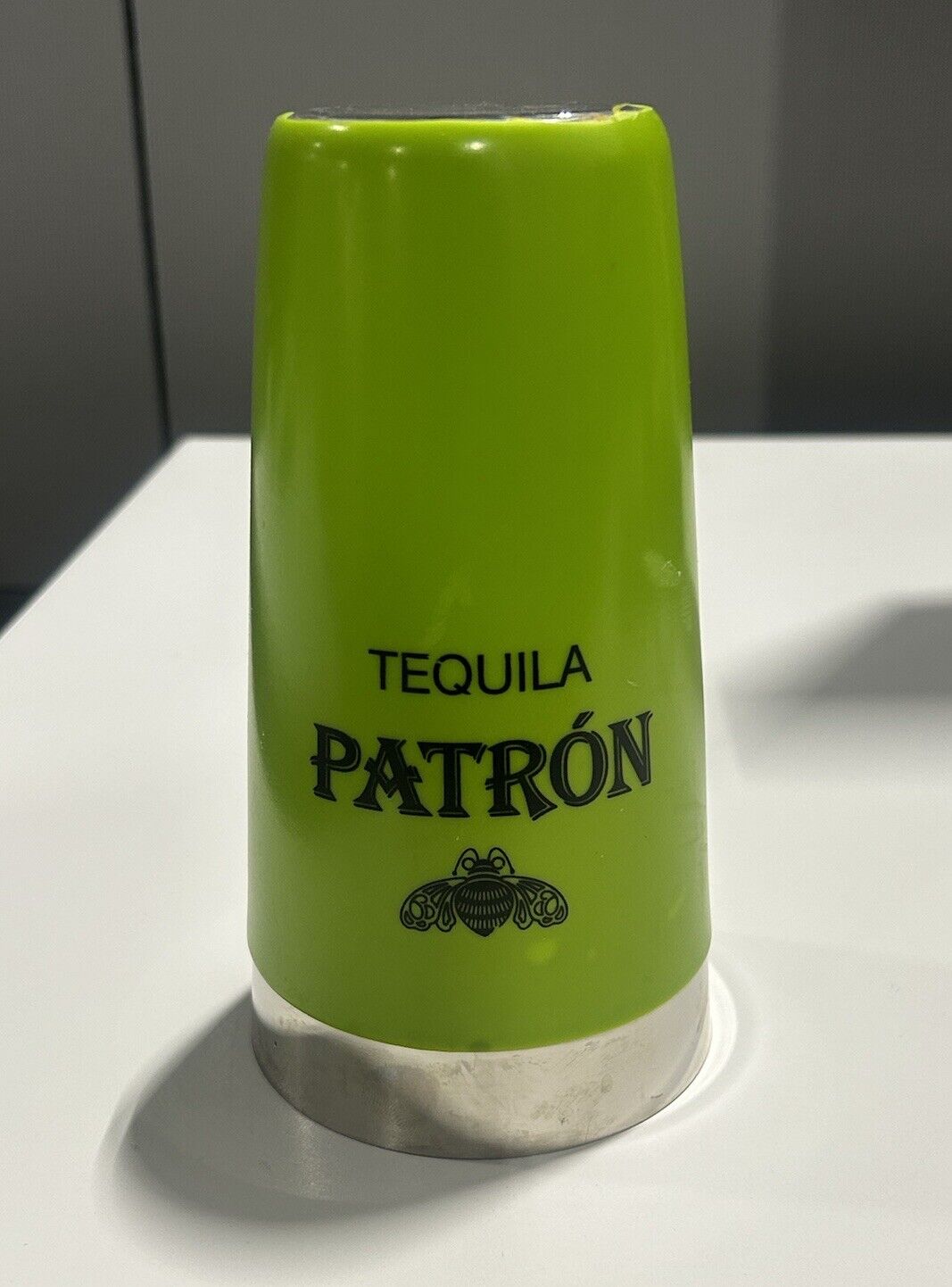 PATRON TEQUILA Stainless Steel Shaker W/ Rubberized Outer Layer