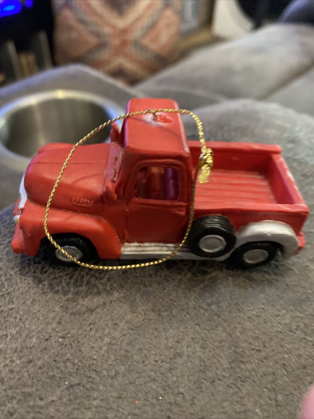 Vintage Red Truck Christmas Ornament