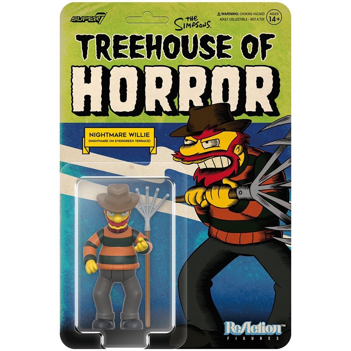 Super7 • Simpsons • Treehouse of Horror • NIGHTMARE WILLIE • 3 ¾ in • Ships Free