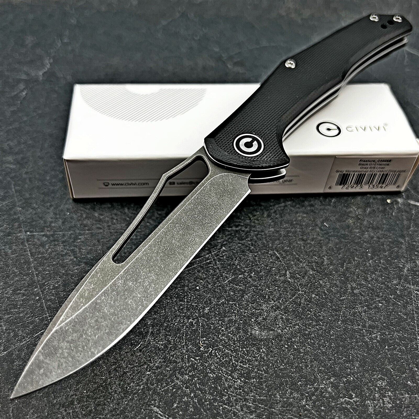 Civivi Fracture Black G10 Handles 8Cr14MoV Stonewash Blade Folding Pocket Knife