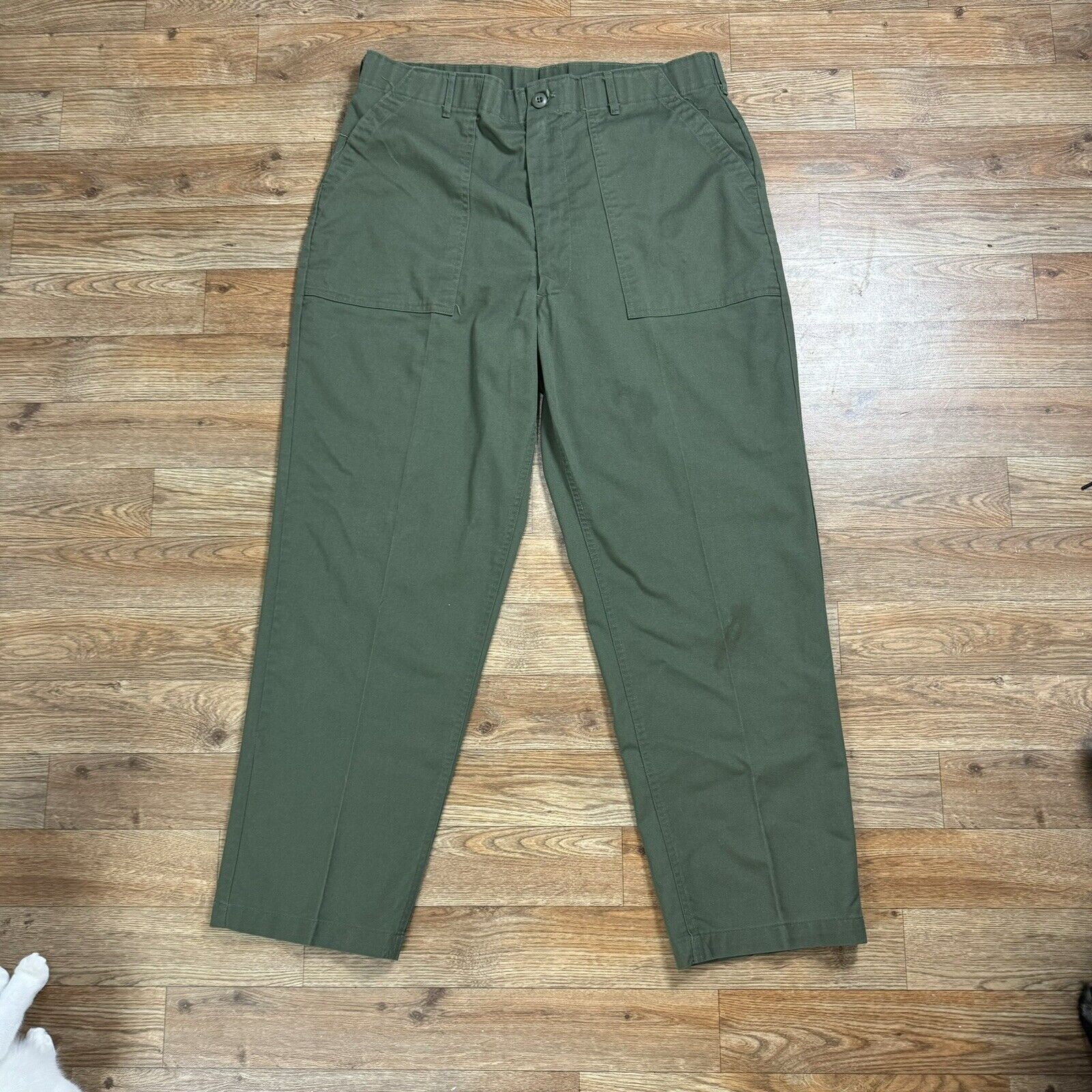 Vintage Military Trousers 35x31 OG 507 Army Trousers 70s Vietnam War Utility